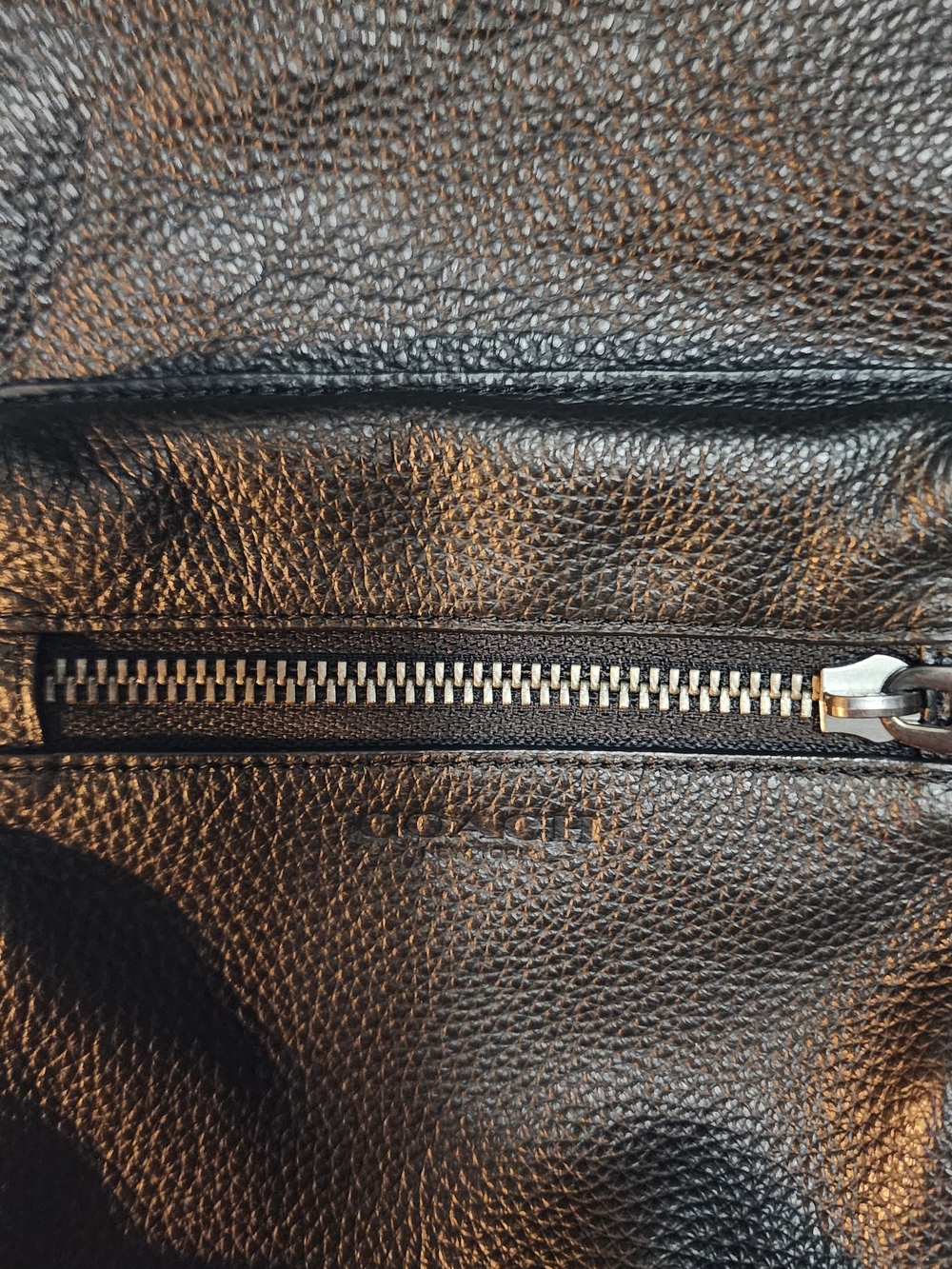 Coach Black Pebbled Leather Sling Belt Bag - Picture 3 of 4